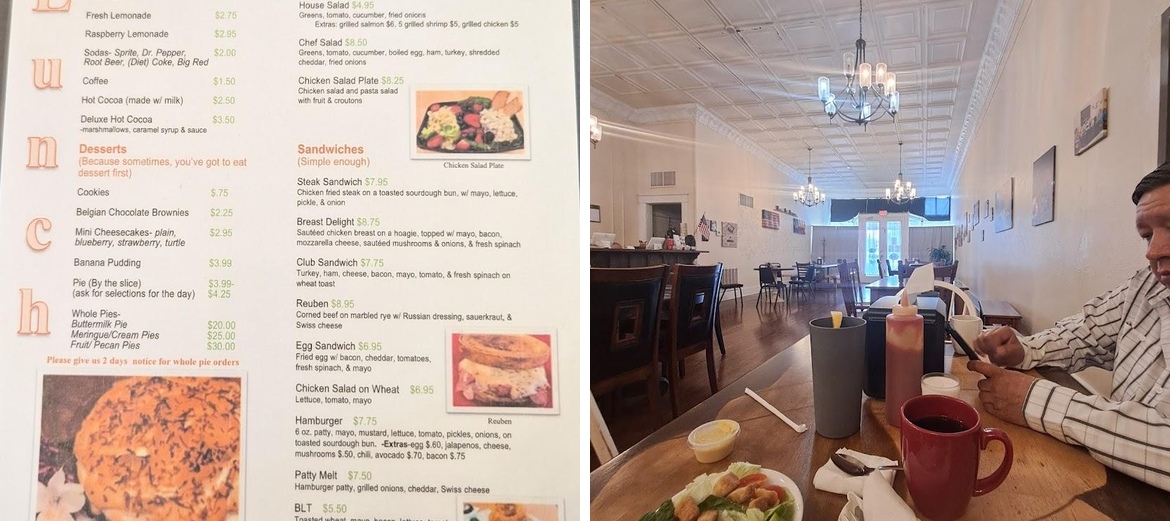 Deborah's Kitchen Table Menu