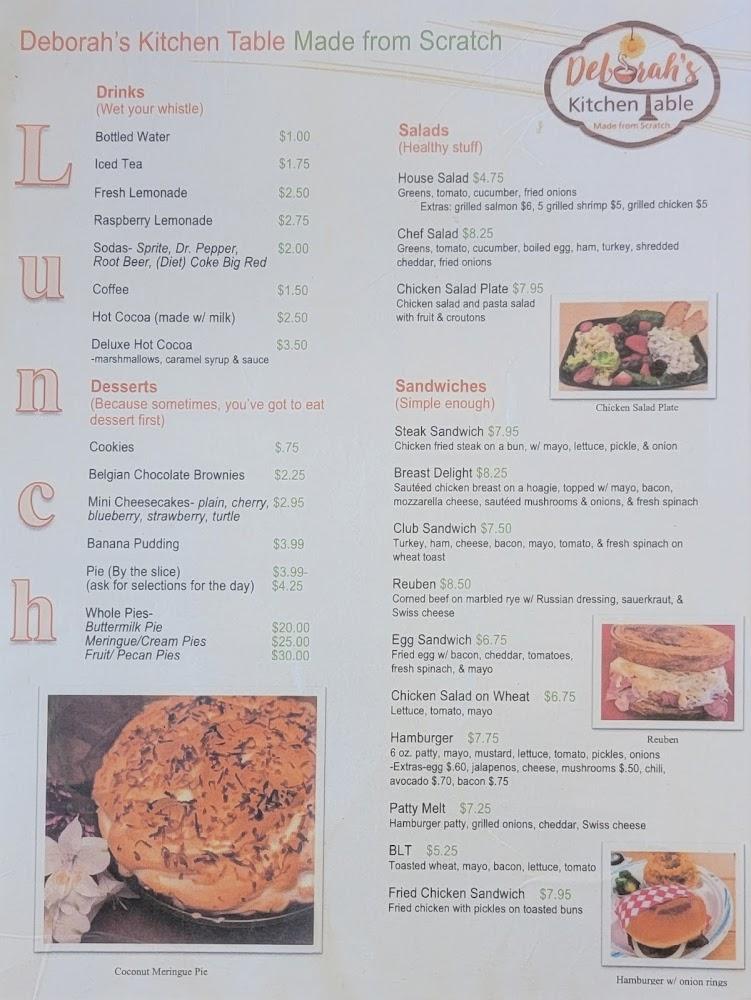 Deborah's Kitchen Table Menu image 3